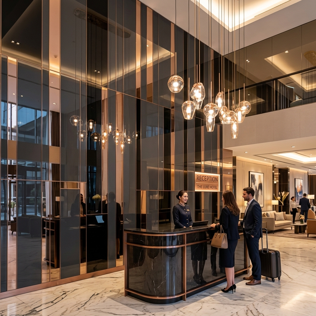 High-Gloss Lacquered Glass and Mirrors